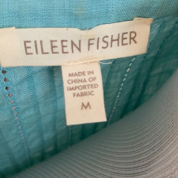 •Eileen Fisher•Irish Linen Pin tuck Blouse, EUC❤️ - Picture 6 of 8